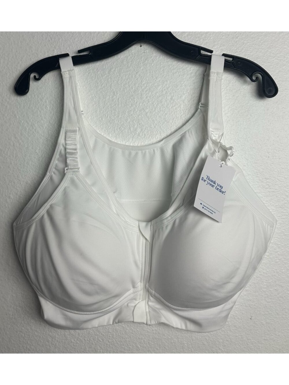 RosyLift Wireless Support Bra White Front Zip Full Coverage 5XL Plus Size - Picture 2 of 13